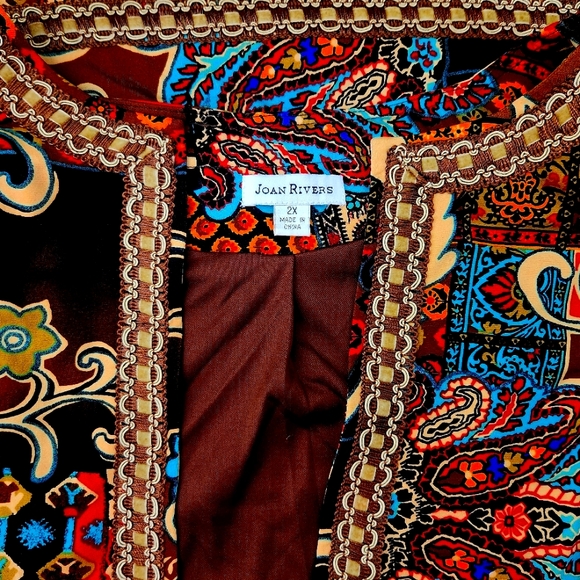 Joan Rivers, 2XL 3/4 sleeve, lined, glamours travel jacket. - Picture 10 of 16